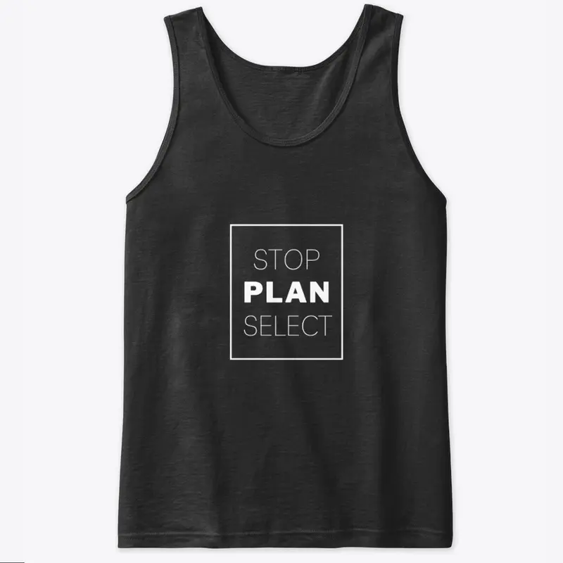 Text: Stop Plan Select (White)