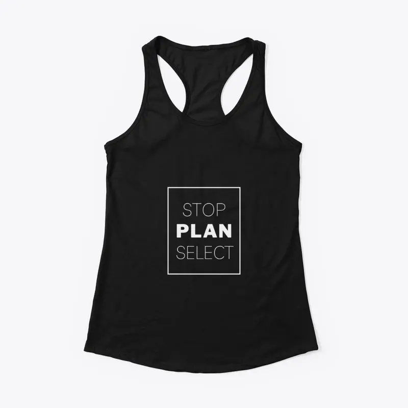 Text: Stop Plan Select (White)