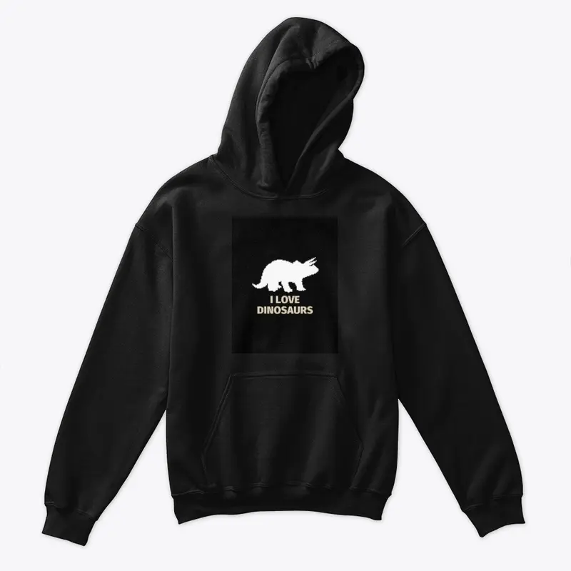 Pixel Art Dinosaur 14 Black