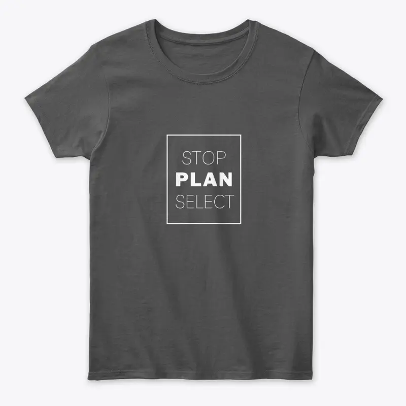 Text: Stop Plan Select (White)