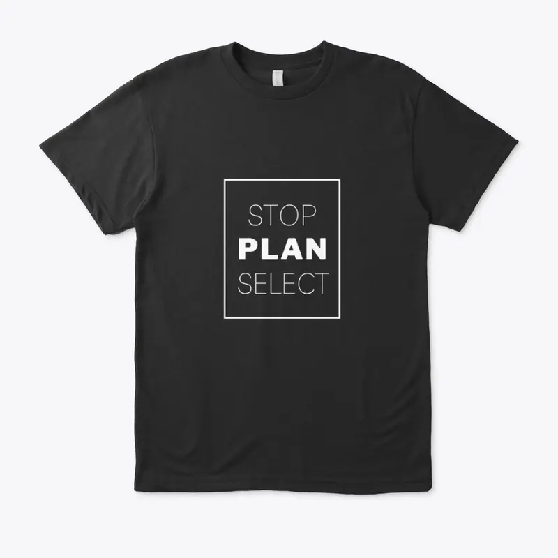 Text: Stop Plan Select (White)