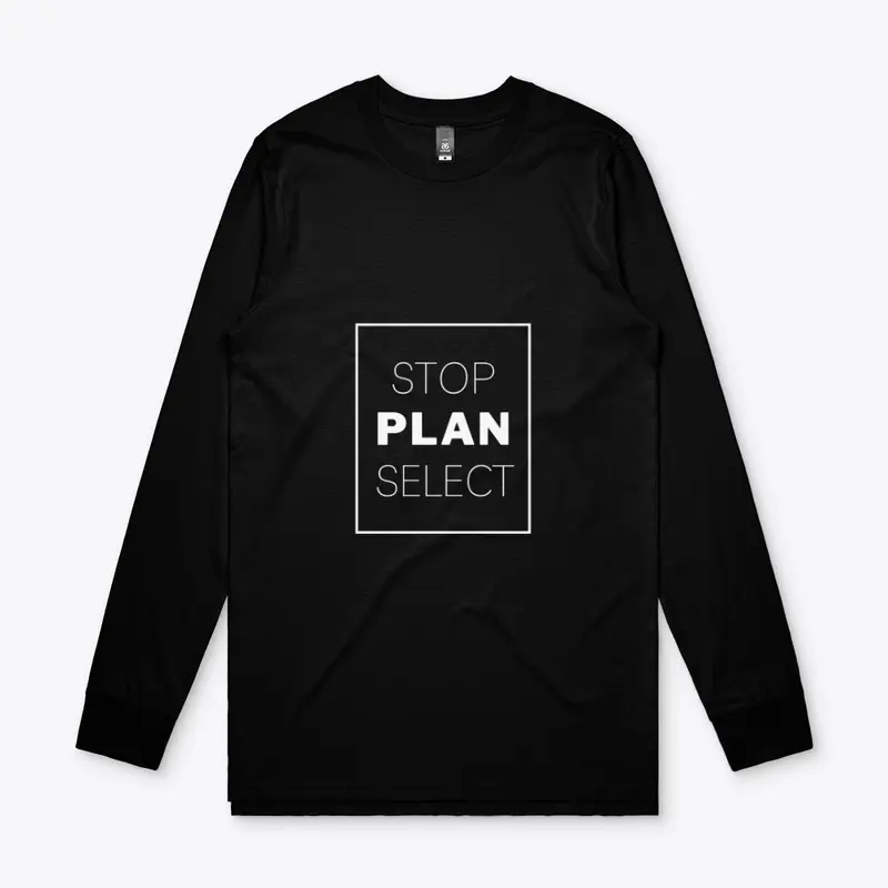 Text: Stop Plan Select (White)