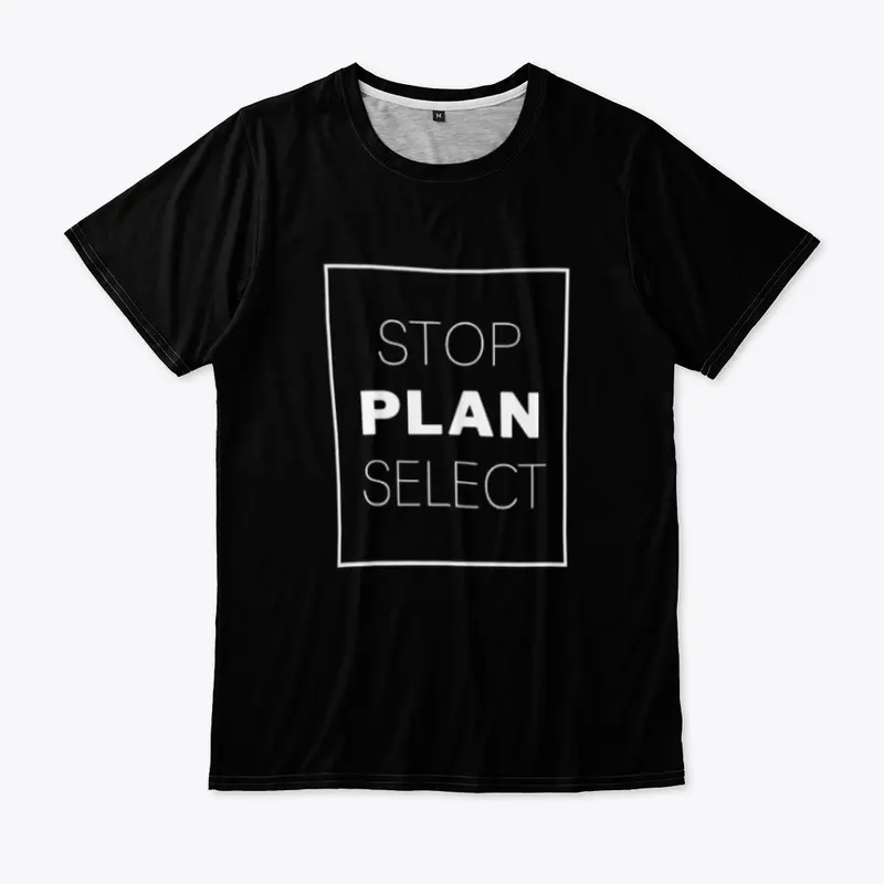 Text: Stop Plan Select (White)